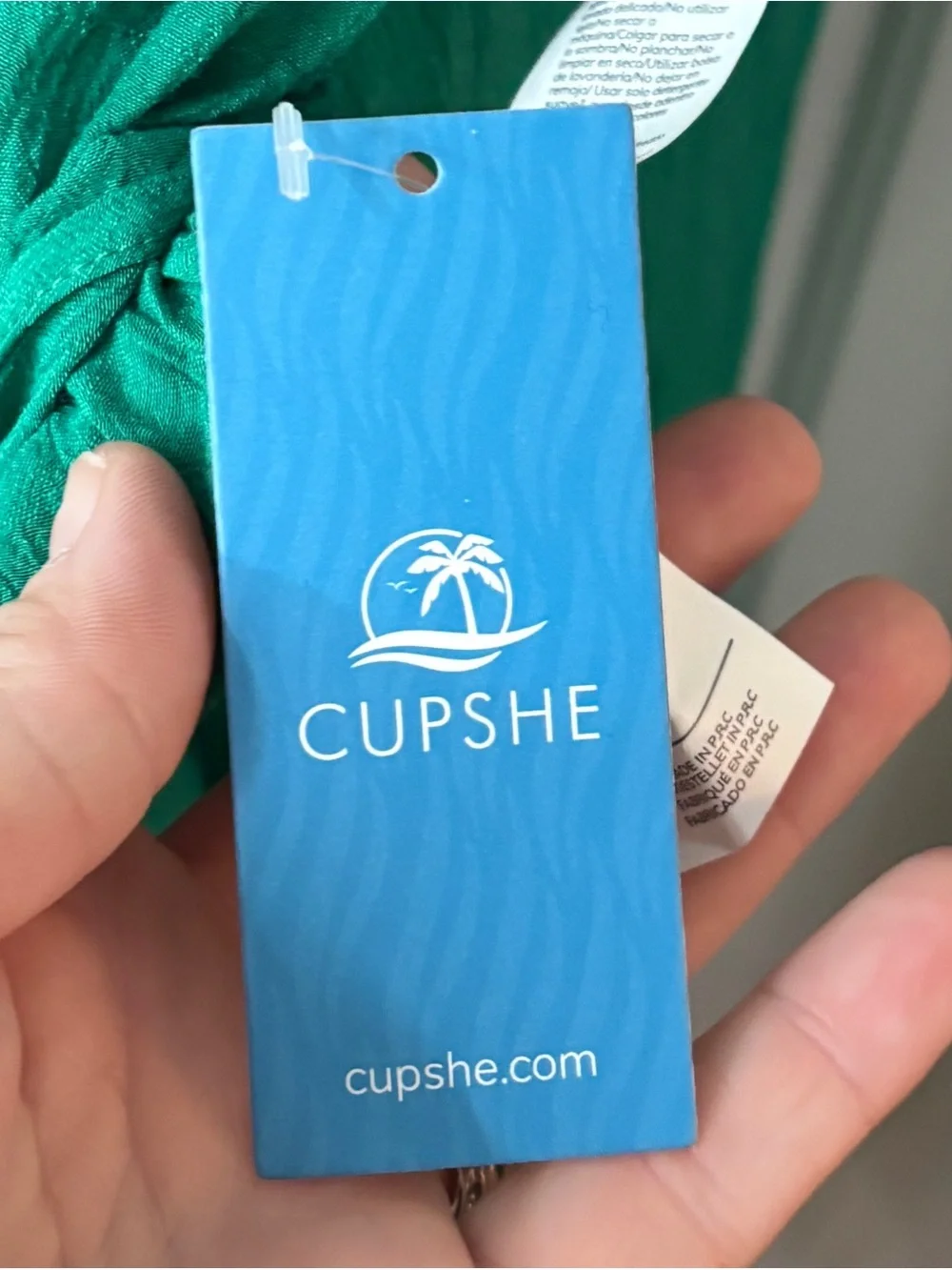 New! Cupshe Emerald Green Wrap Maxi Swim Coverup